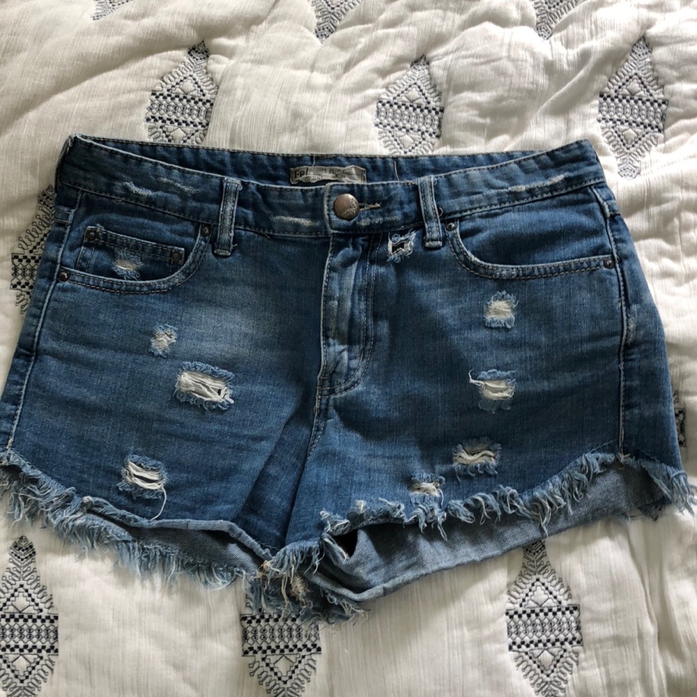 Free People cutoff denim shorts